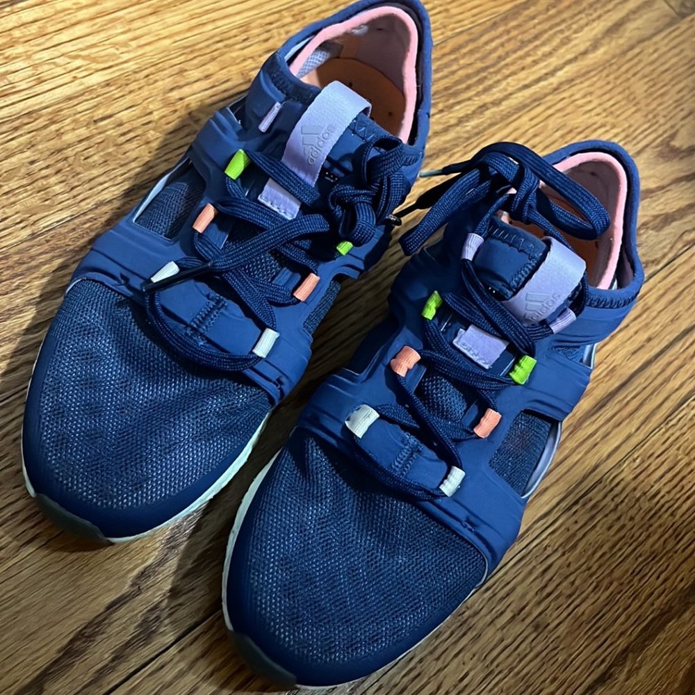 blue adidas sneakers